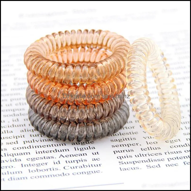 candy color telephone wire cord hair tie girls kids elastic hairband ring women rope bracelet stretchy