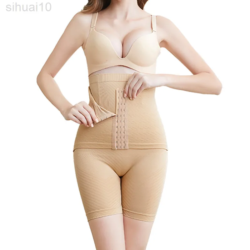 Femmes Butt Lifter Shapewear Taille Haute Tummy Control Body Shaper Shorts Taille Formateur Panty Briefs Avec Crochet Shapers L220802