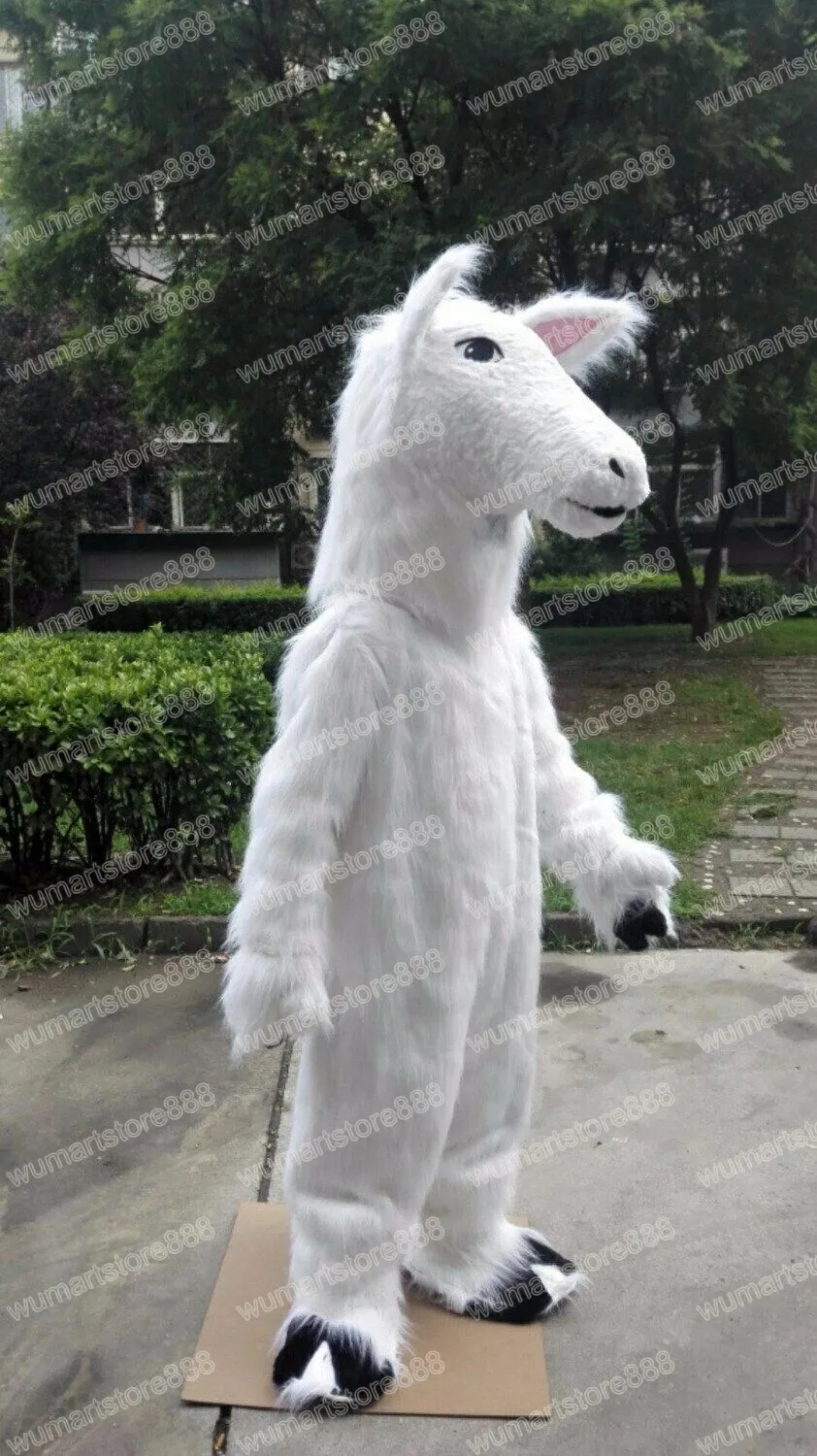 Costume della mascotte del cavallo bianco di Halloween Personaggio dei  cartoni animati Personaggio dei cartoni animati Carnevale Festival Vestito