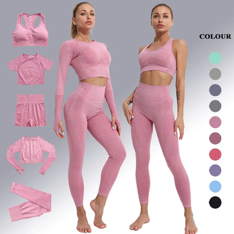 Neue nahtlose Yoga-Outfits für Frauen, Fitnessstudio-Anzüge, Fitness-Kleidung, Workout-Set, Mädchen-Sport-BH, Yoga-Shorts, Laufkleidung, Damen-Trainingsanzüge, Activewear