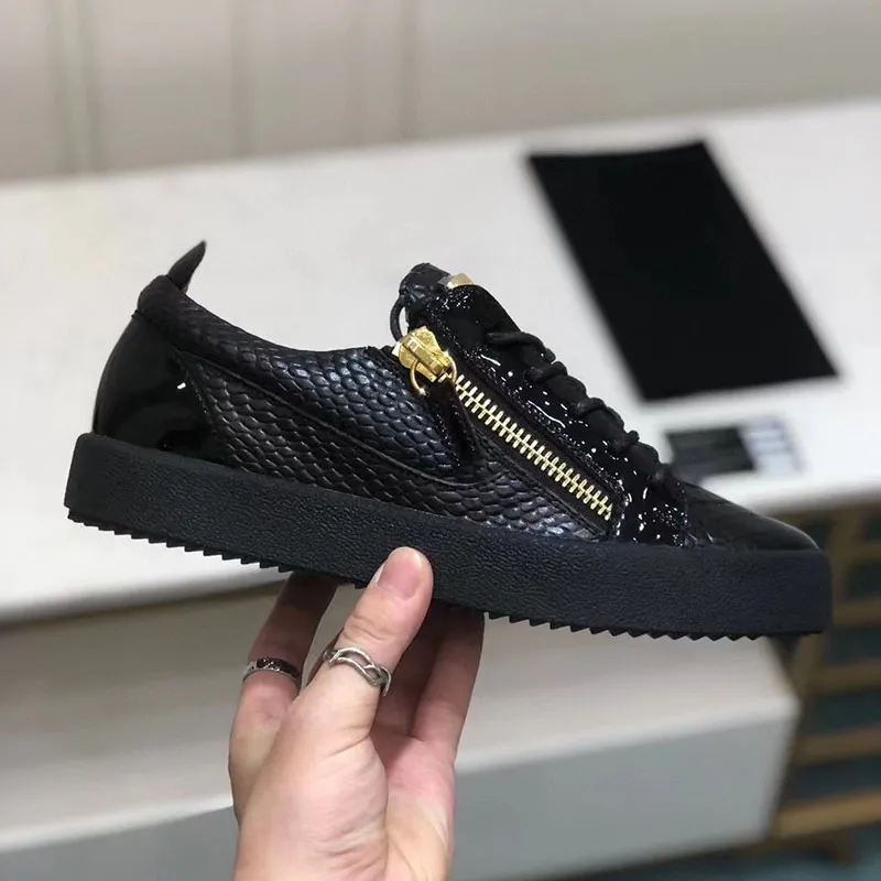 Giuseppe Casual Shoes for Men Real Leather Sneakers Designer Loafers Stylish Martin Frankie Diamond Grain Shoes