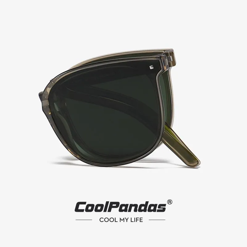 Gafas de sol CoolPandas 2022, montura plegable para mujer, gafas plegables para hombre, lentes polarizados, gafas de sol de diseño de marca a la moda