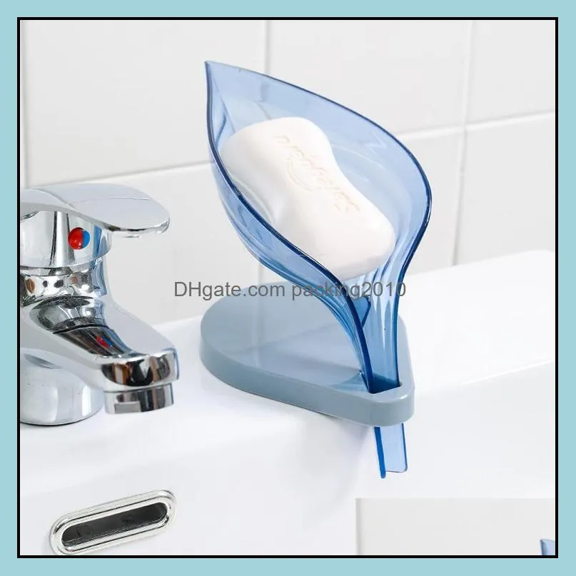 drain soap holder leaf shaped soap tray shower sponge rag container shelf bathroom soap dishes shower storage support yfa2029-1