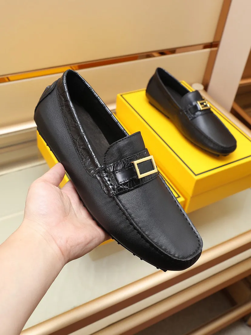 Mens Elegant Business Party Wedding Dress Shoes Fashion Outdoor Flats Men Brand Designer Genuine Leather Casual Walking Loafers