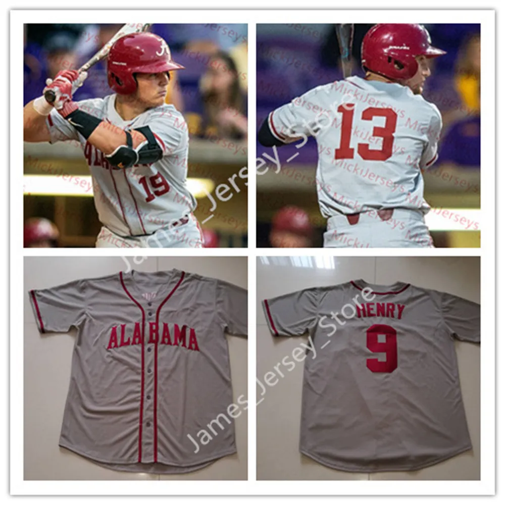 Alabama Crimson Tide Mens Baseball Jersey with Embroidered Names