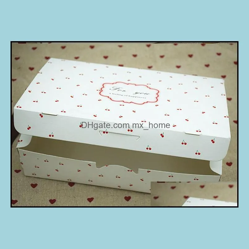 Bing,14x14x5cm,White cherry print Magnetic gift box,Paper box packaging for /Chocolate,Wedding Gift Box for Guest