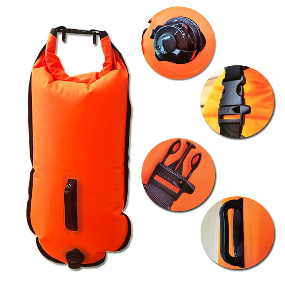 Schwimmweste, Outdoor-Boje, Multifunktions-Schwimm-Drift-Tasche, Schwimmkörper, wasserdicht, PVC-Rettungsgürtel, Wassersport