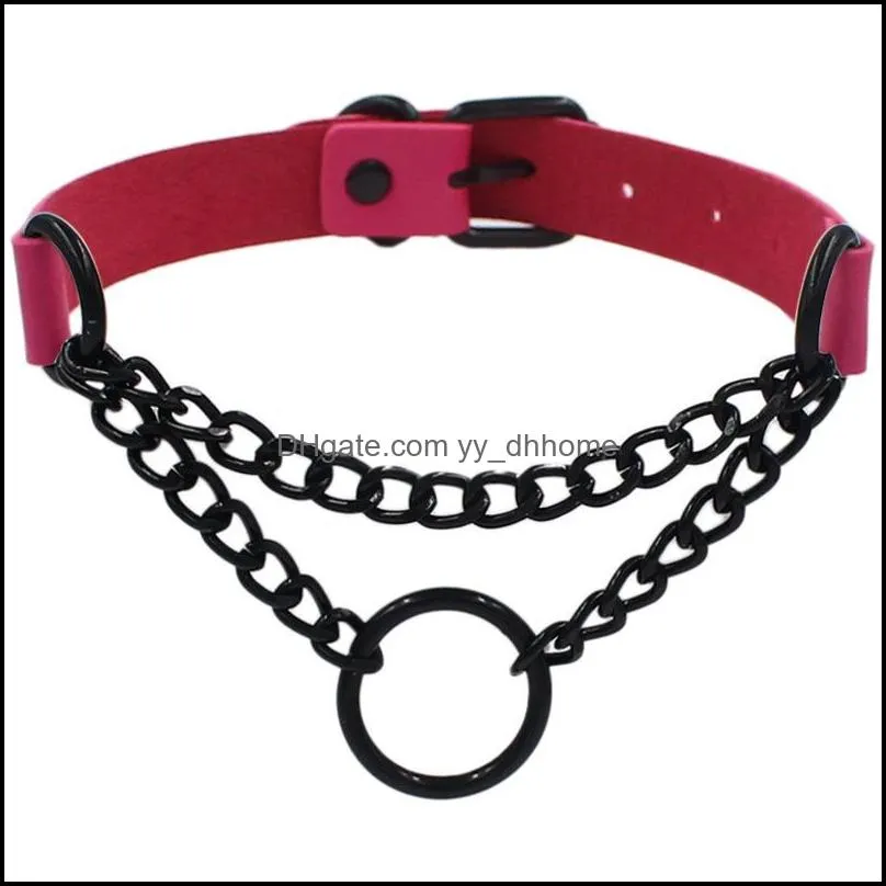Black Leather Choker Necklace Female Collar For Women Goth Punk Chain Harajuku Chocker Festival Girls Gothic Jewelry