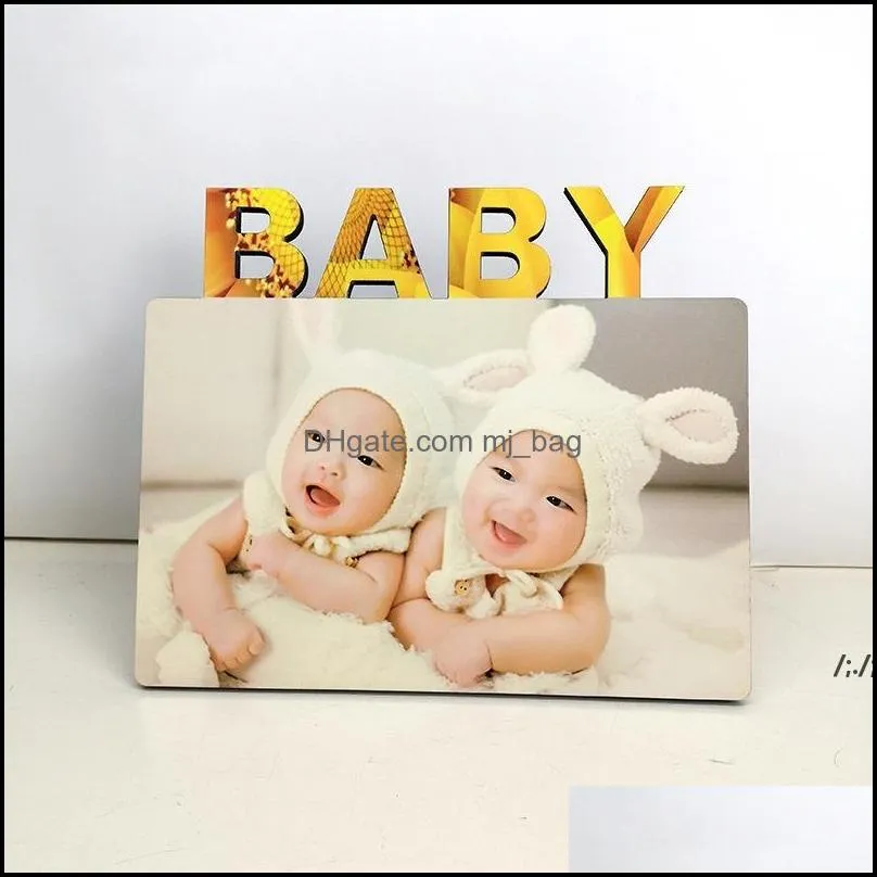 Cadres Et Modings Arts Artisanat Cadeaux Maison Jardin Sublimation Blanc Po Cadre Ornements Bricolage Transfert De Chaleur Album Décoration De Bureau Bébé Bir