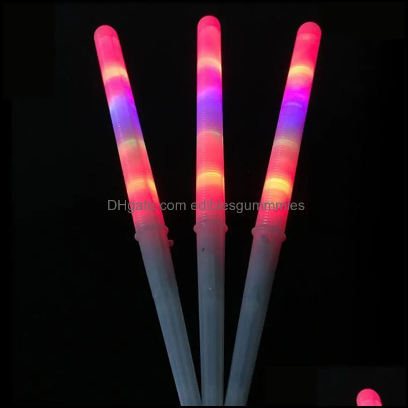 2020 LED Cotton Candy Glow Glowing Sticks Light Up Flashing Cone Fairy Floss Stick Lamp Home Party Decoration