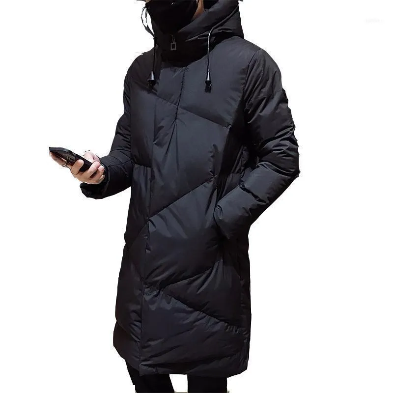 Men's Down & Parkas 2022 Hooded Winter Cotton Coat Korean Version Medium Long Padded Thickened Warm Out