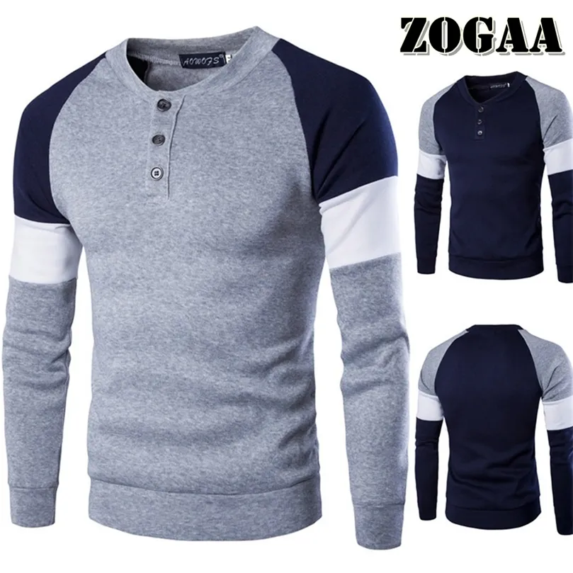 ZOGAA Fashion Casual Mens Sweater Slim Knitwear Oneck Mens Plain Long Sleeve Sweatears Pullover Autumn Winter Tops Men Clothing 220817