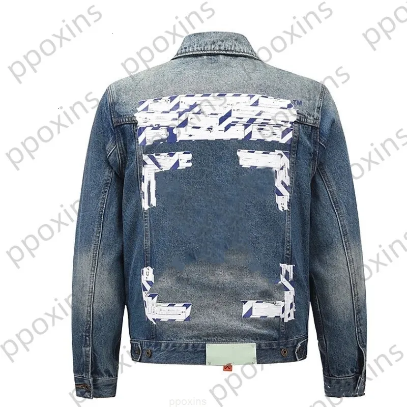 Jaqueta masculina de designer de moda Autumn New e fita feminina Linha de aviso de fita para fitas de jeans lavados de jeans de inverno para homens casaco de windbreakers
