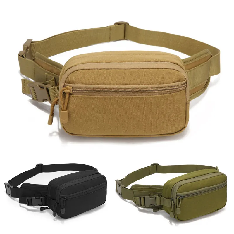 Camouflage Waterproof Fanny Pack - Oxford Cloth Sling Bag With Multiple Pockets, 10x3x5.2 Inches