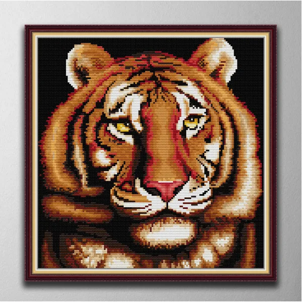 3 in 1 tiger horse DIY cross stitch Embroidery Tools Needlework sets counted print on canvas DMC 14CT 11CT cloth