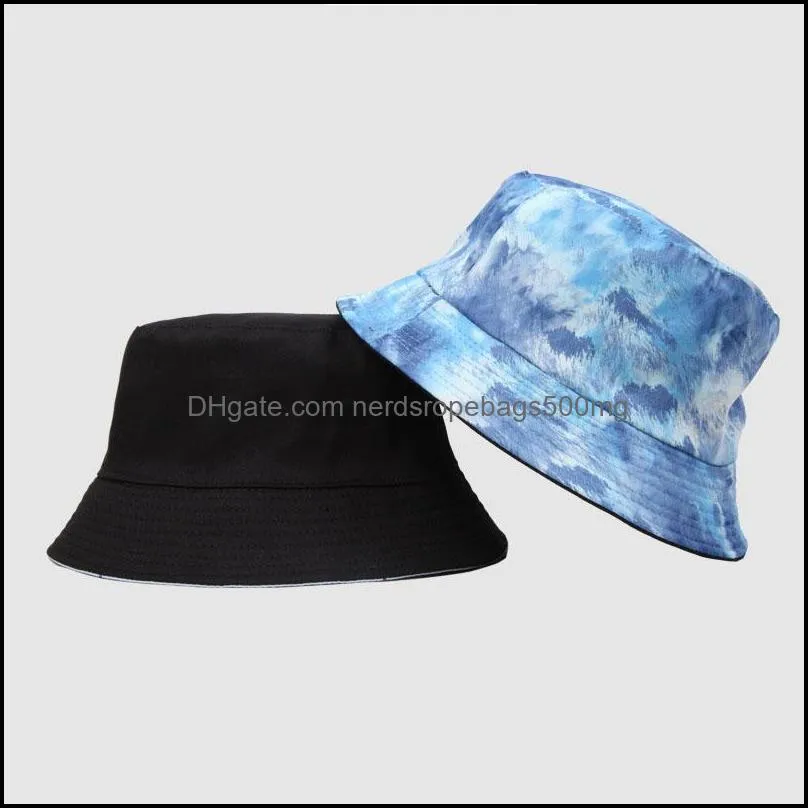 Summer Double-sided Wearable Colorful Fisherman Hats Cap Sunshade Beach Bucket Hat For Women Men RRA12639