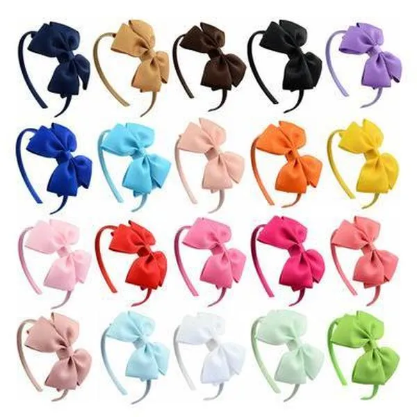 Bandes de cheveux solides arcs princesse accessoires bandeau en plastique fille bébé bandeaux avec des bâtons de haute qualité chapeaux