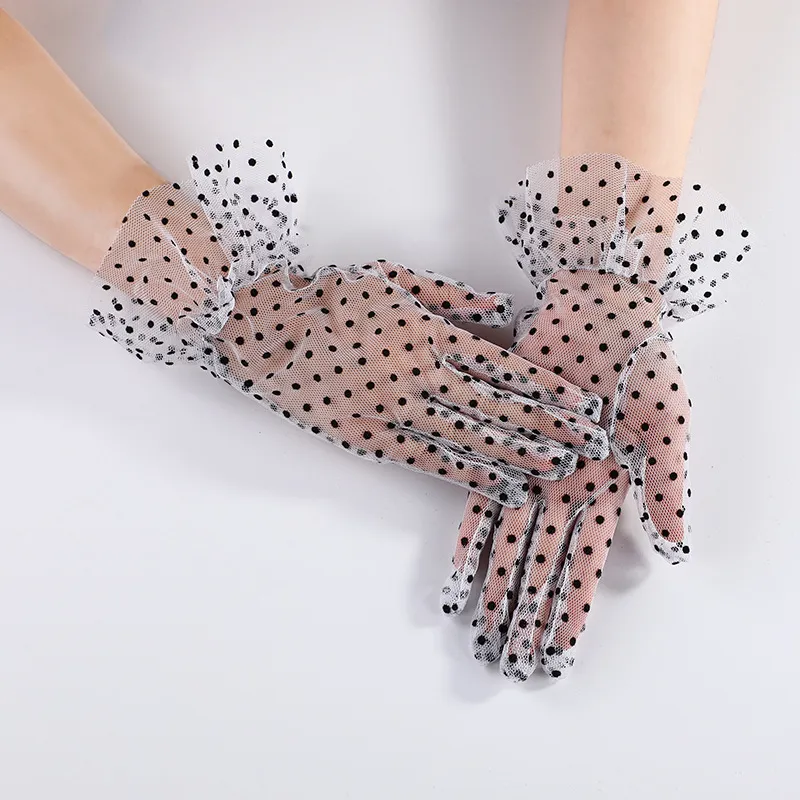 Yunyuebridal Damen Tüll Handschuhe - Transparente Ellenbogen Handschuhe Für Hochzeit