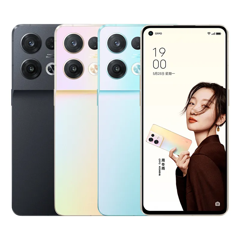 Original Oppo Reno 8 Pro 5G Mobiltelefon 8GB RAM 128 GB 256 GB ROM OCTA CORE Snapdragon 7 Gen 1 50.0MP NFC Android 6.62 "120Hz E4 Big Screen Fingeravtryck ID FACE SMART COLTPHONEFON