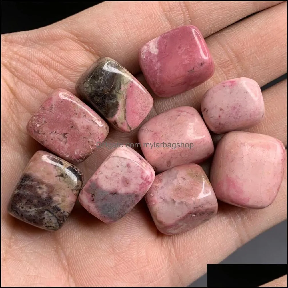 beautiful natural rhodonite squar cube crystal tumbled stone beautiful gemstone good polished crystal healingsize 15 30 mm