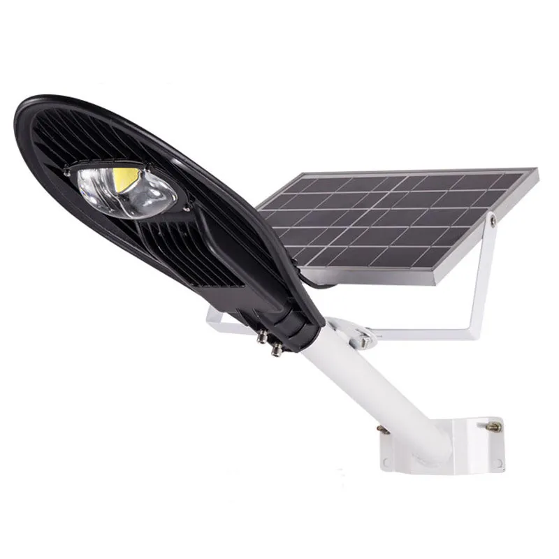 Lampione solare impermeabile IP65 integrato 20W 30W 60w All in One Illuminazione esterna con telecomando Timer