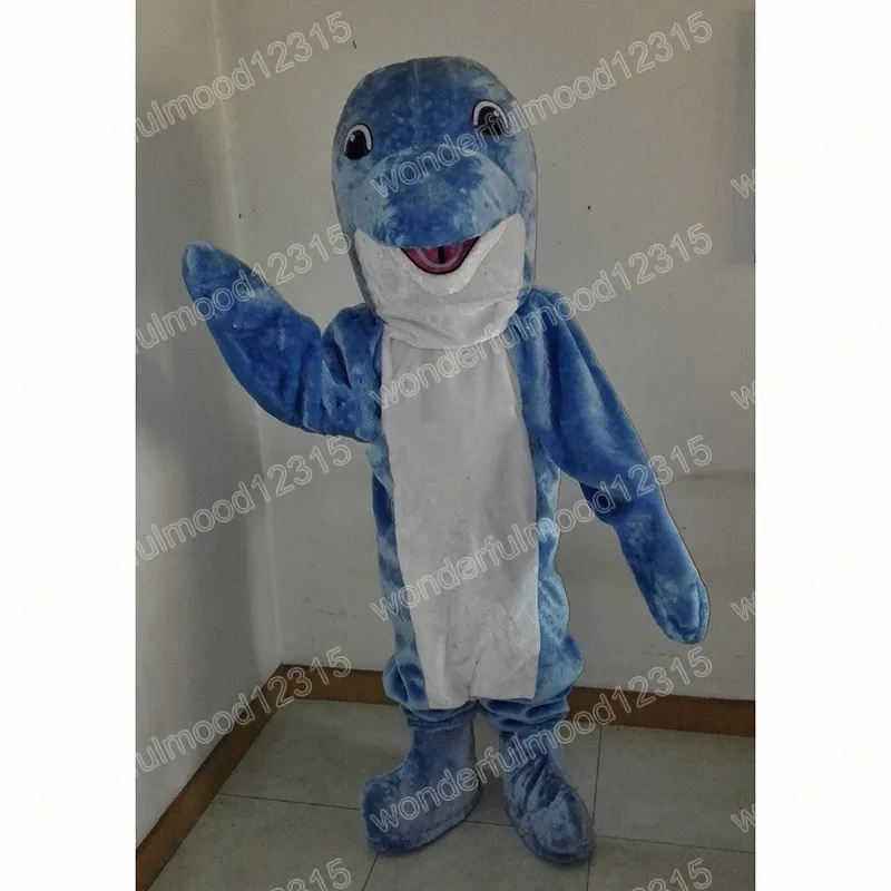 Performance Costumes de mascotte de dauphin bleu Carnaval Hallowen Cadeaux Unisexe Adultes Fancy Party Games Outfit Holiday Celebration Cartoon Character Outfits