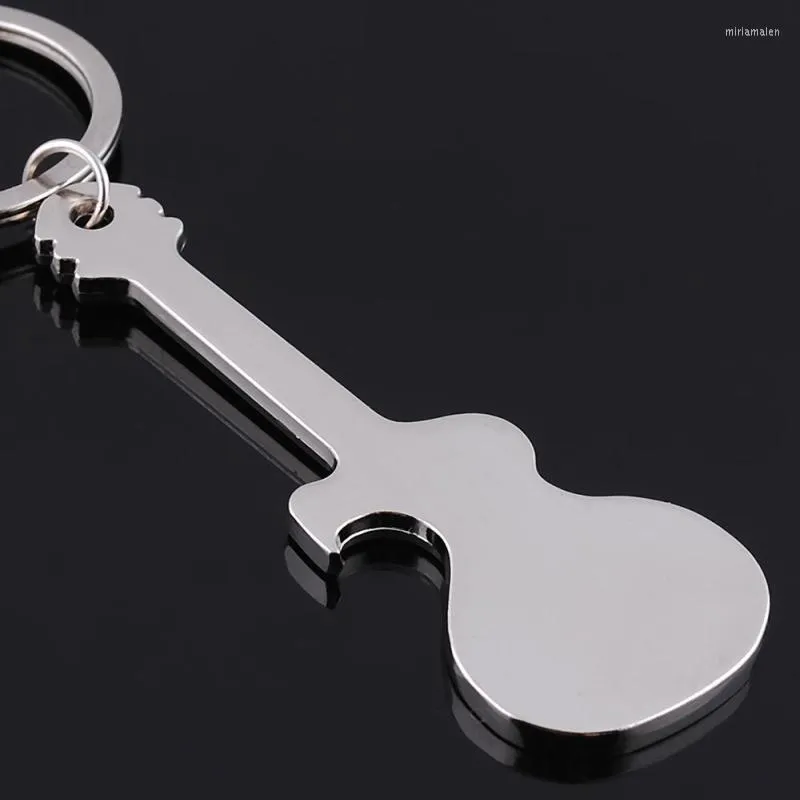 Keychains Double Side Stainless Steel Material Beer Botter Opener Musical Keychain Car Accessory Chain Gitar Charms Violin Brelok Miri22
