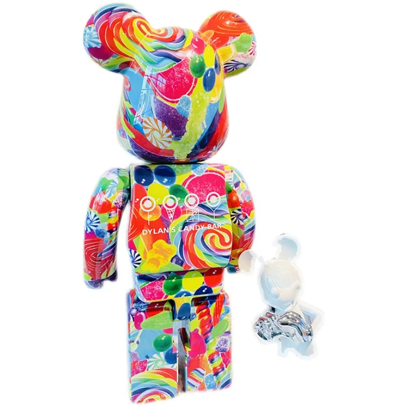 New Bearbrick 1000% Bloco Violento de Construção Bear grande decoração Decoração Candy Trendy Play Red 70cm