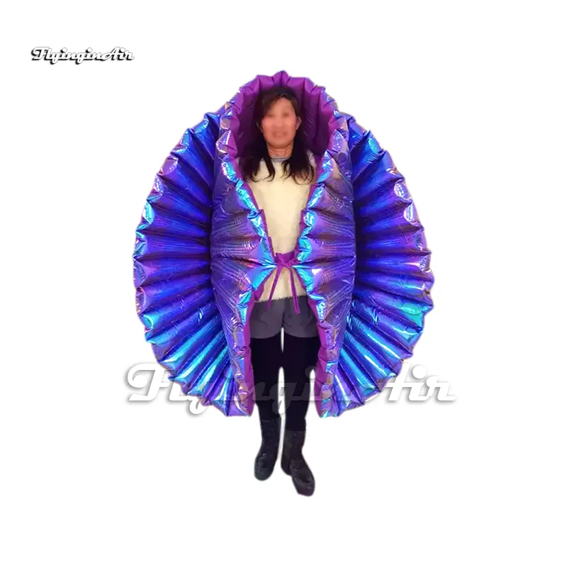 Wholesale Shiny Purple Inflatable Costume For Events Luxurious Walking Stage