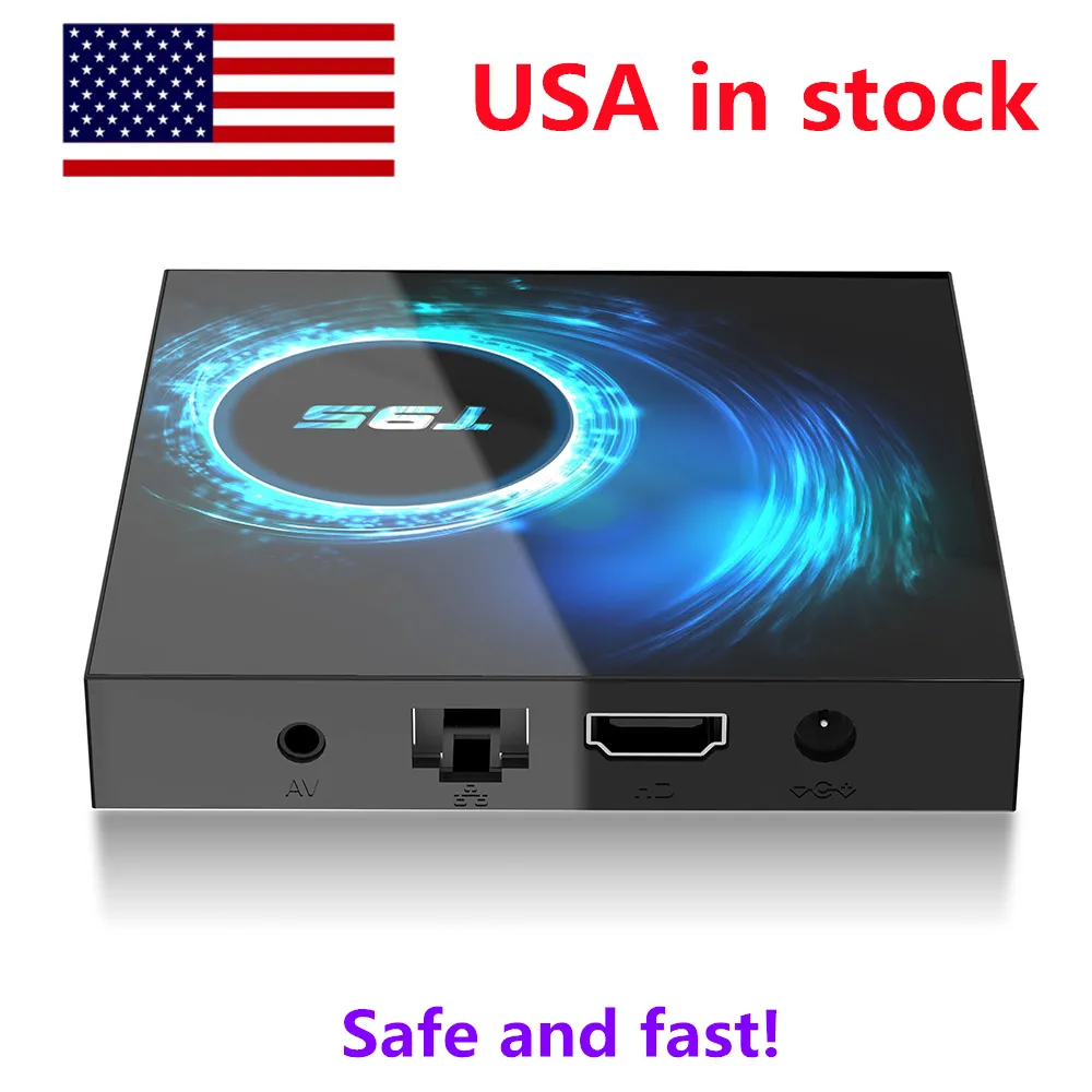 Wysyłka z USA 10pcs/Lot T95 TV Box Android 10.0 Allwinner H616 Quad Core 2GB 4GB RAM 16GB 32 GB ROM H.265 Ustaw górny pudełko