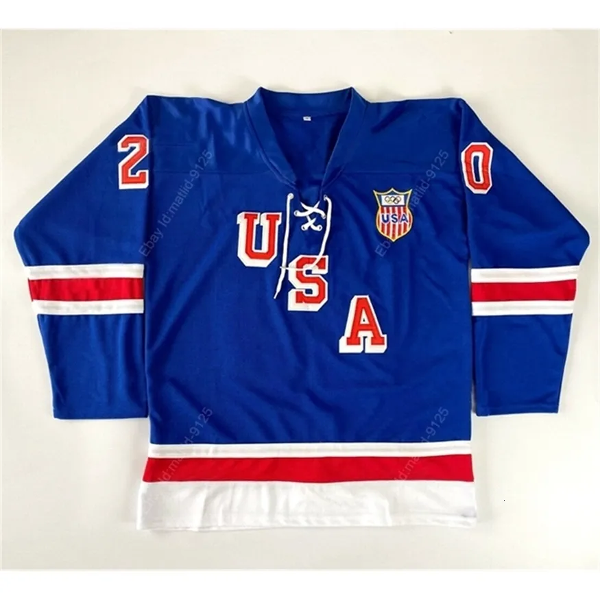 Custom 1960 Chris Kreider #20 Team Usa Hockey Jersey Miracle On Ice ...
