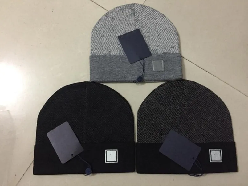 Clássico de alta qualidade designer inverno gorro masculino e feminino design de moda malha bonés outono lã chapéu carta jacquard unisex quente crânio chapéu vvl