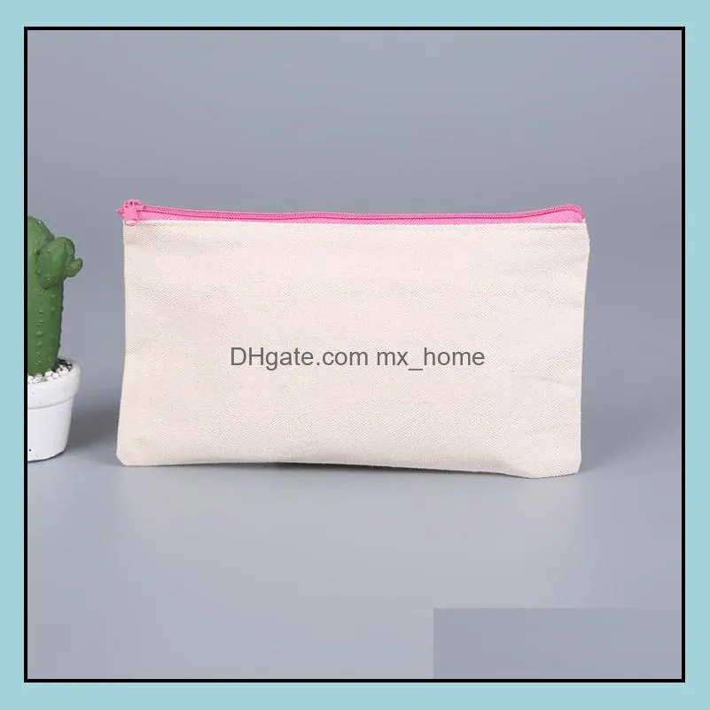 sublimation blank cosmetic bags pencil cases canvas women makeup bag fashion storage pouchs bags free shipping sn3464