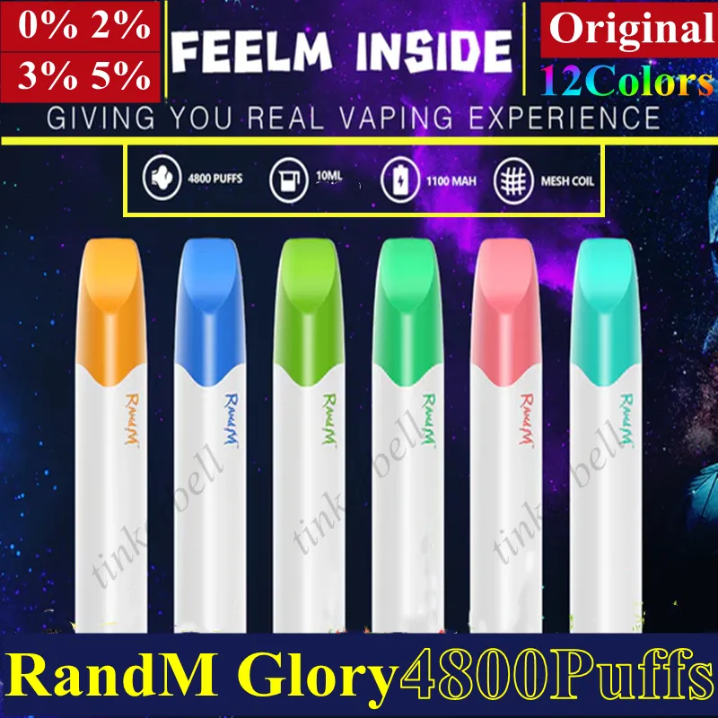 Original Randm Glory 4800 Puffs E Cigarette Disposable Vapes 0 2 3 5