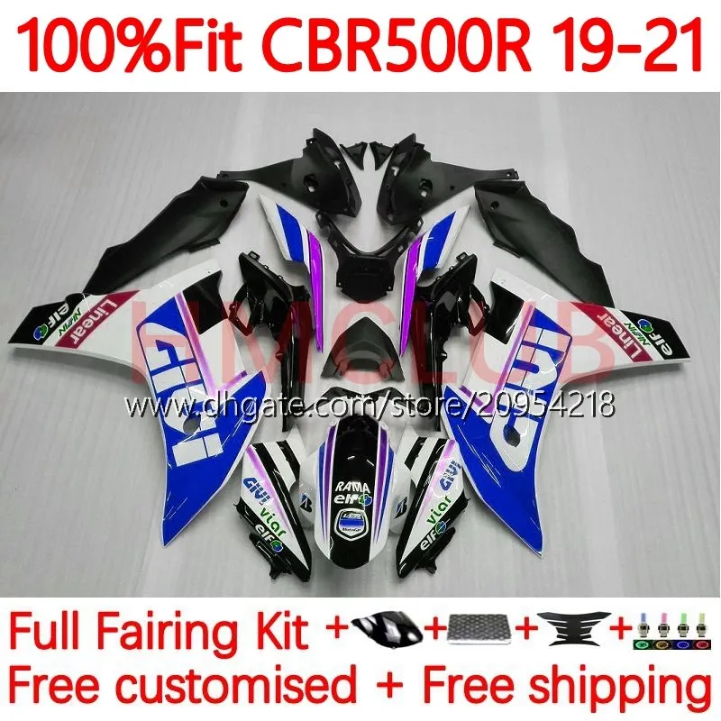 Wtryskowa forma OEM dla ciała Honda CBR500 CBR 500 R RR CC 500R 500CC 19-21 Bodywork 135NO.30 CBR500CC CBR500R 19 20 21 CBR500RR 2019 2020 2021 Fairings Black Blue