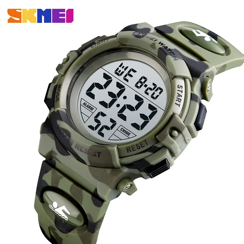 Nieuwe 1548 Kinderen Smart Watch Waterdichte touchscreen LED Wekker PU -riem horloges mode