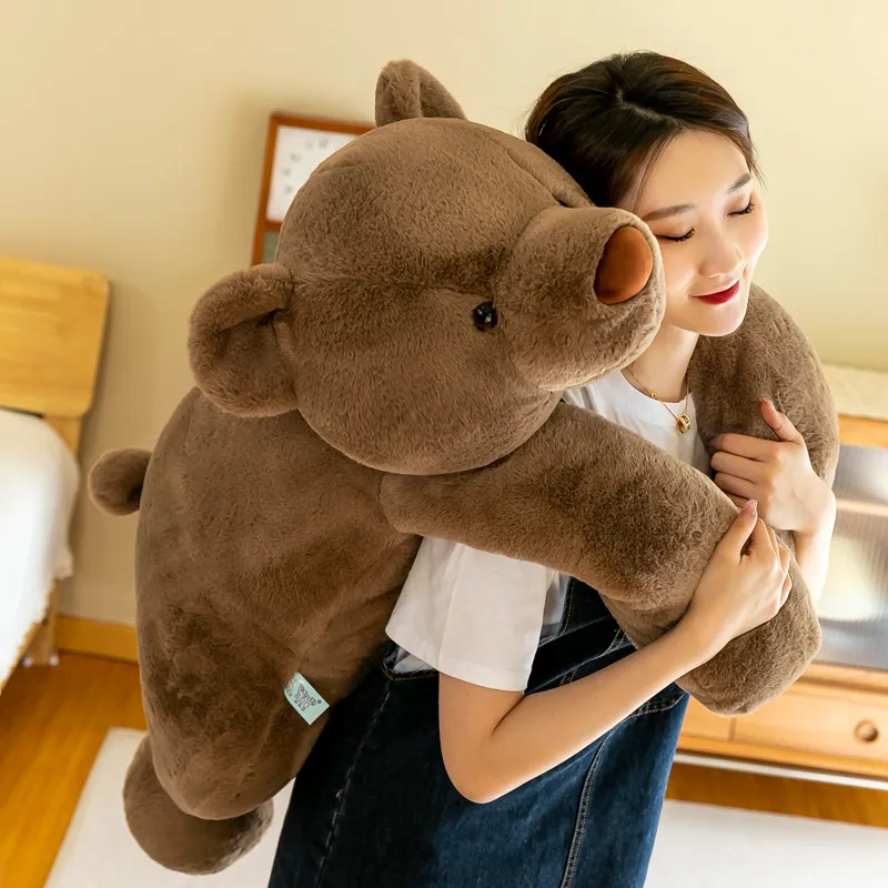 Oso de peluche grande de 51 pulgadas, lindo animal de peluche gigante,  juguete de peluche suave para novias y niños, para cumpleaños, Navidad, día  de