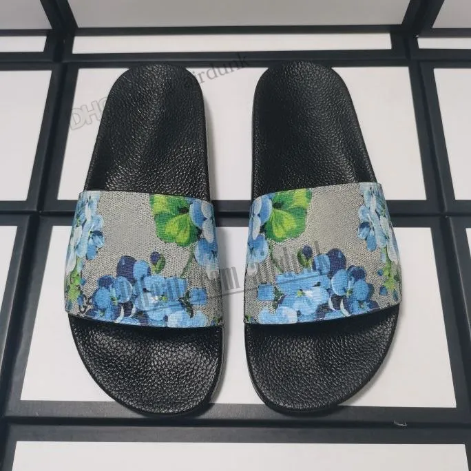 2024 Designer Rubber Slippers glisse Sandales Brocade florale Fashion Mens pour femmes unisex