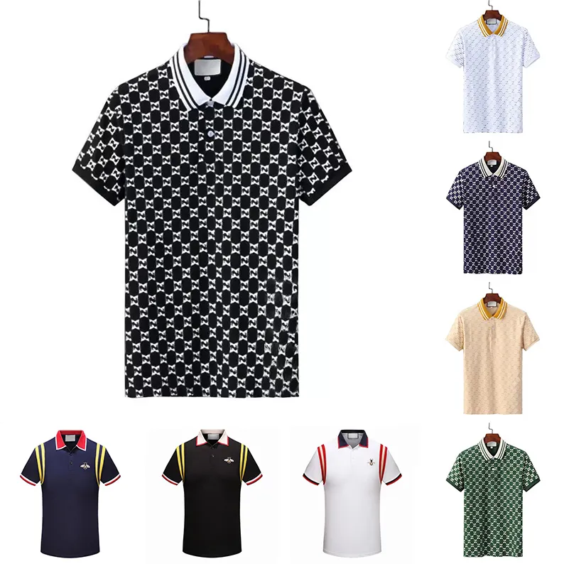 Heren Designer Polo's Shirts Voor Man High Street Italië Borduren Kousenband Slangen Kleine Bijen Afdrukken Merken Kleding Cottom Kleding Tees