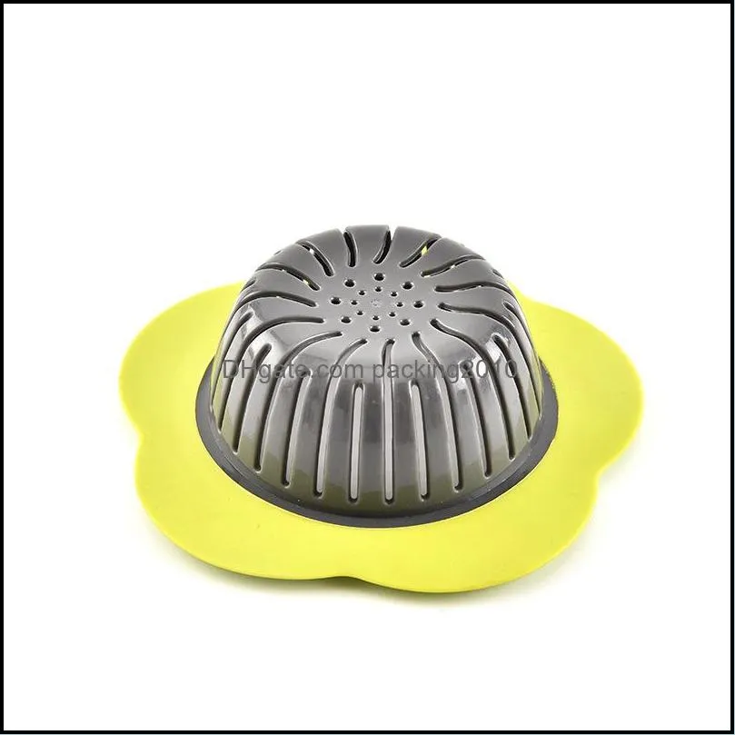 Kitchen Sink Strainers Flower Shaped Color Mix Home Filter Bathroom Floor Drain Yellow Blue Orange Color Factory Direct 1 4zs E1