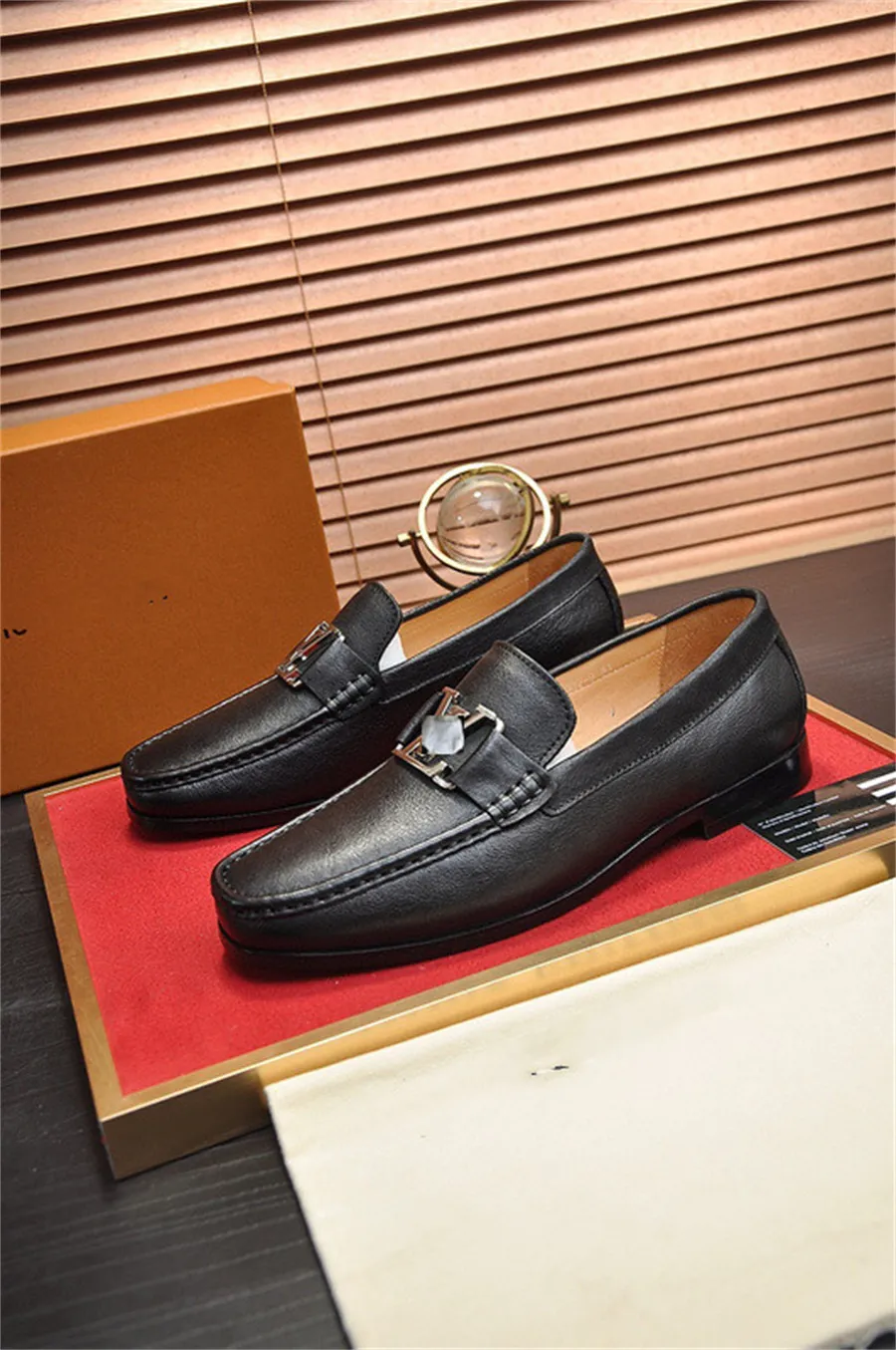 LUXURY MEN CASUAL SHOES ELEGANT OFFICE BUSINESS WEDDING DRESS SHOES BLACK BROWN DOUBLE MONK STRAP SLIP ON LOAFERS SHOE FOR Mens size 6.5-11