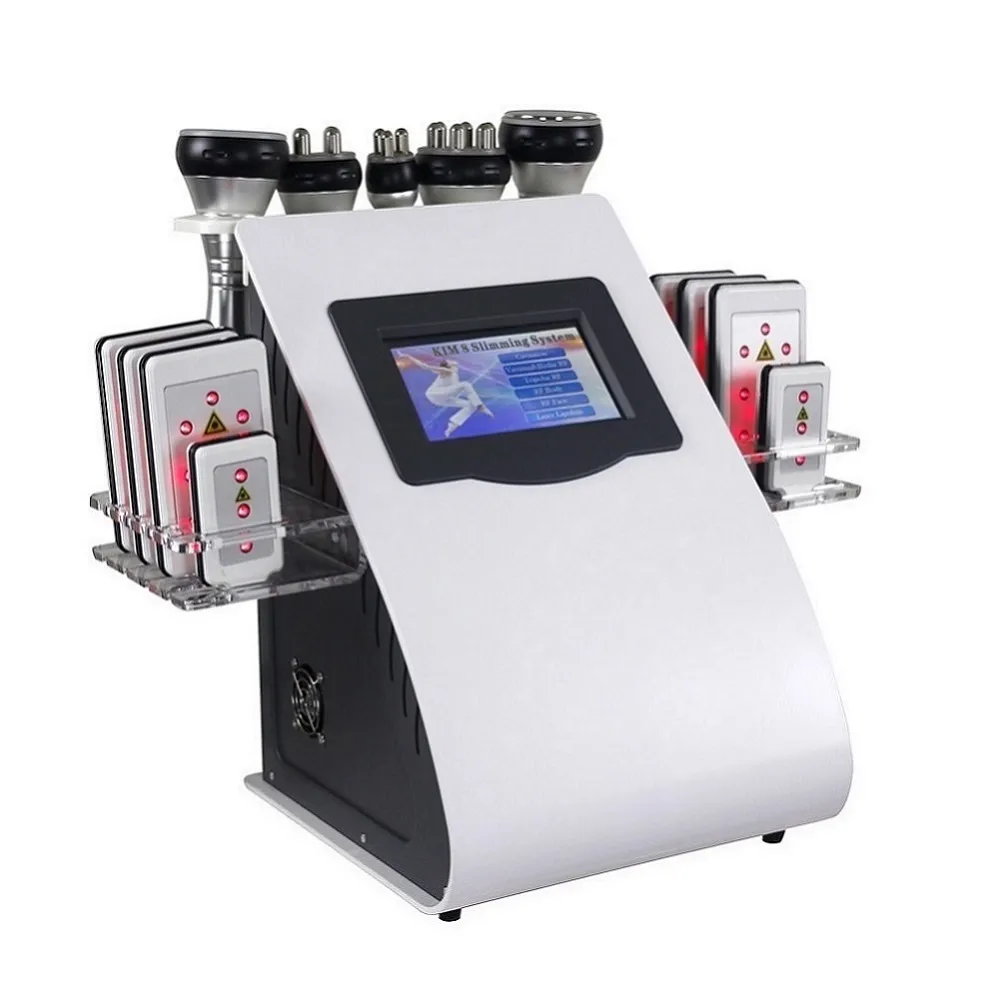 6 In1 Cavitation Rf Corps Sincall Lipo Laser Fat Réduire la radiofréquence Face Skin Soulent Bio Micro Current LED Photon Thérapie