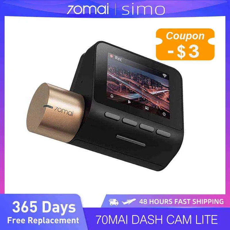 MAI DASH CAM LITE '' LCDスクリーンPフルHD解像度MAI LITE AUTO CAM RECORDER HパーキングモニターカーDVRアプリコントロールJ220601