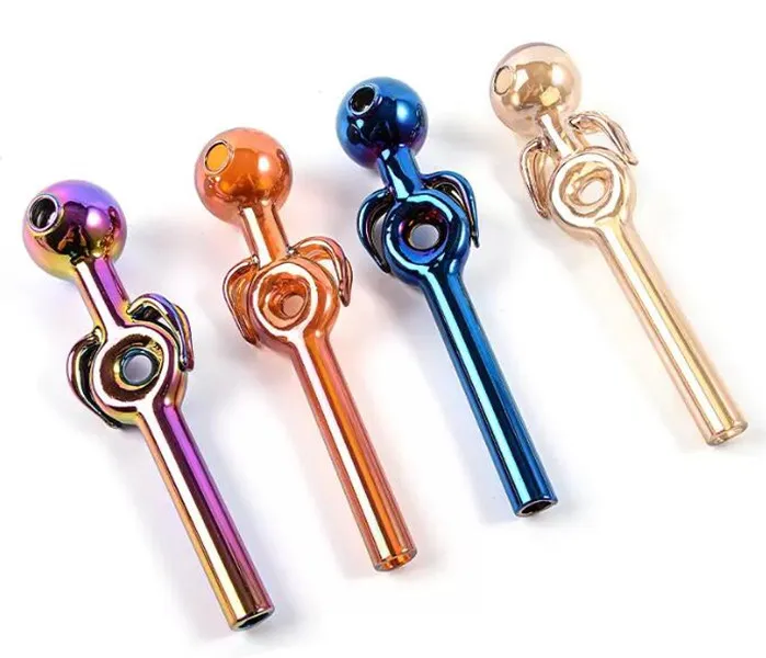 Double Bubble Hand Made Tobacco Glass Pipe 5 Inch Assorted Colors