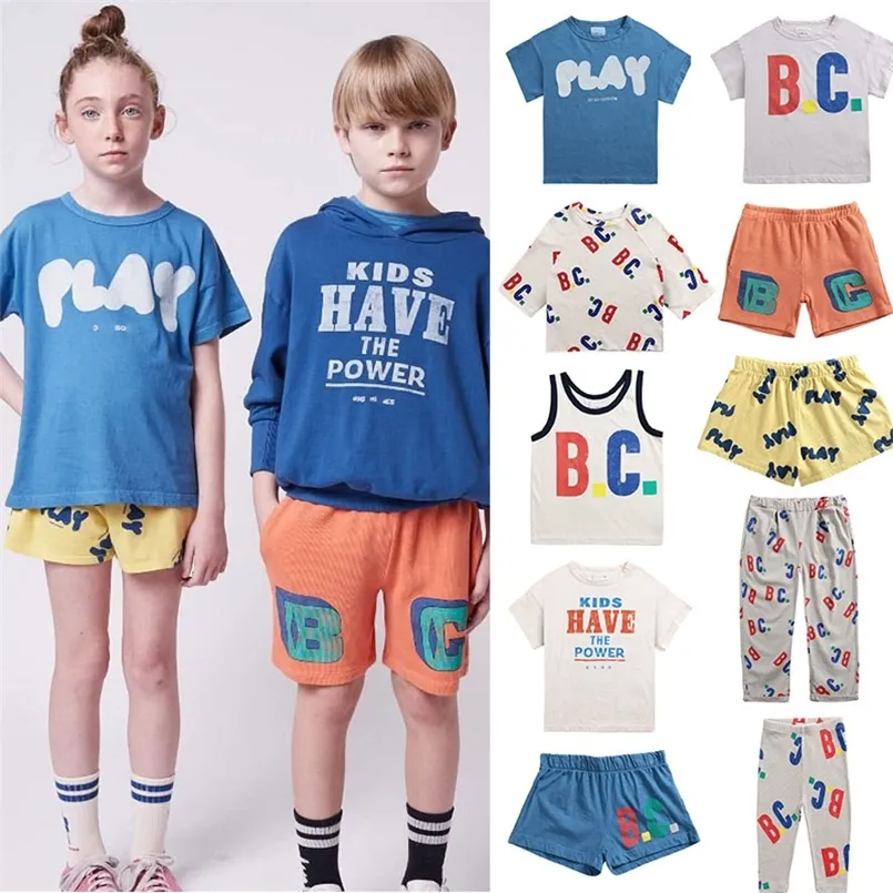 Enkelibb BC Kids Summer短袖Tシャツスーパーファッション限定版デザインボーイガール幼児ブランドトップコットンメイドTシャツ220426