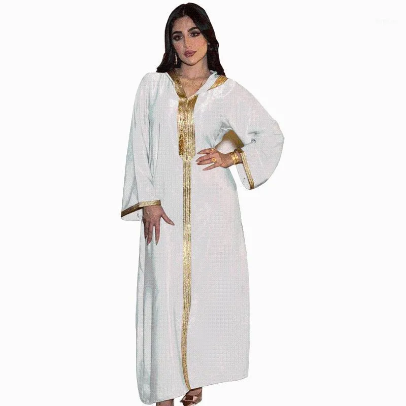 Ethnic Embroidered Casual Abaya Dress for Adults in White Polyester Knitted  Fabric from Dhgate Ethnic Clothing - price 49.0