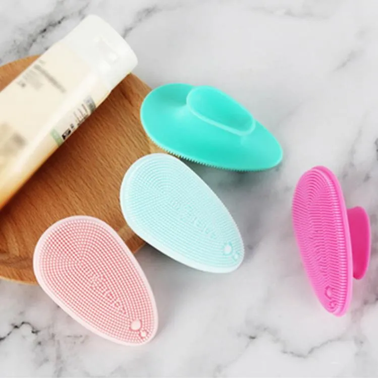 Siliconen gezicht scrubber handleiding gezichtsreiniging borstel pad soft face-cleanser voor exfoliërende en massage porie voor-alle huidtypen SN4388