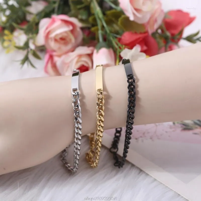 Beaded Strands Black/Gold/Silver Dainty Personalized Bar Bracelet With Lobster Clasp Fine Jewelry For Christmas Day JY13 21 Drops Fawn22