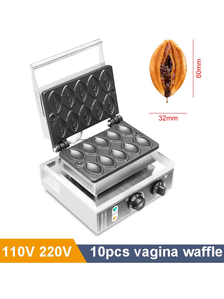 110V 220V teglie elettriche 10 pezzi mini ragazze macchina per cialde vagina sexy waffle Baker figa waffle maker