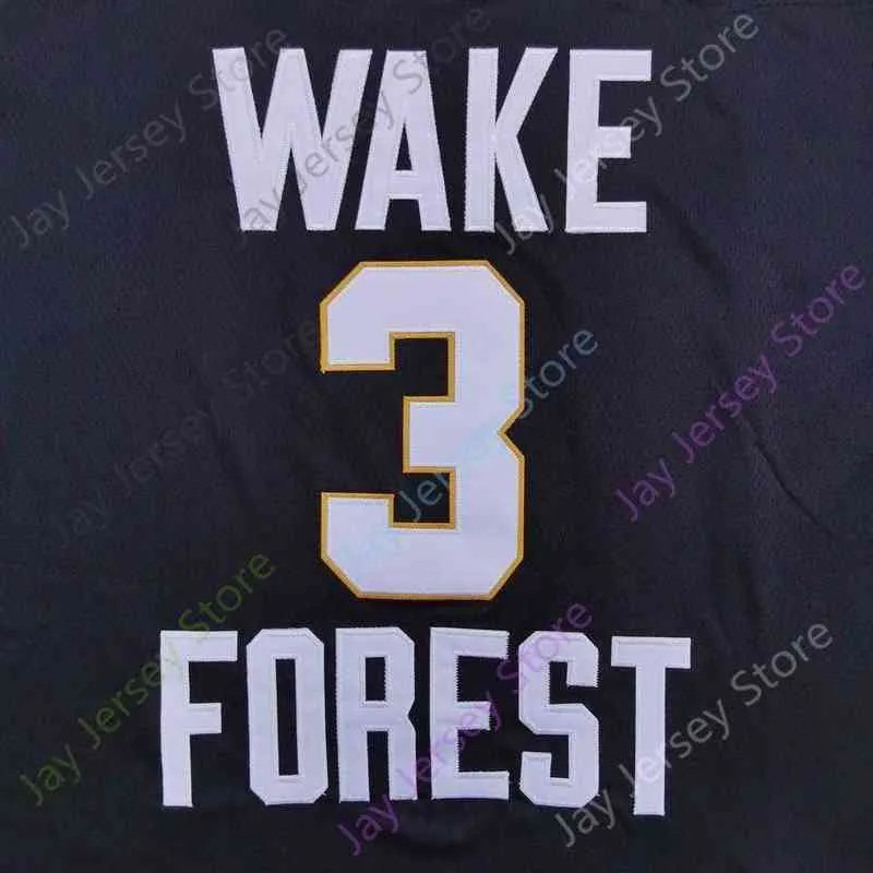 2020 New NCAA Wake Forest Demon Deacons Jerseys 3 Chris Paul College Basketball Jersey Black Size Youth Adult